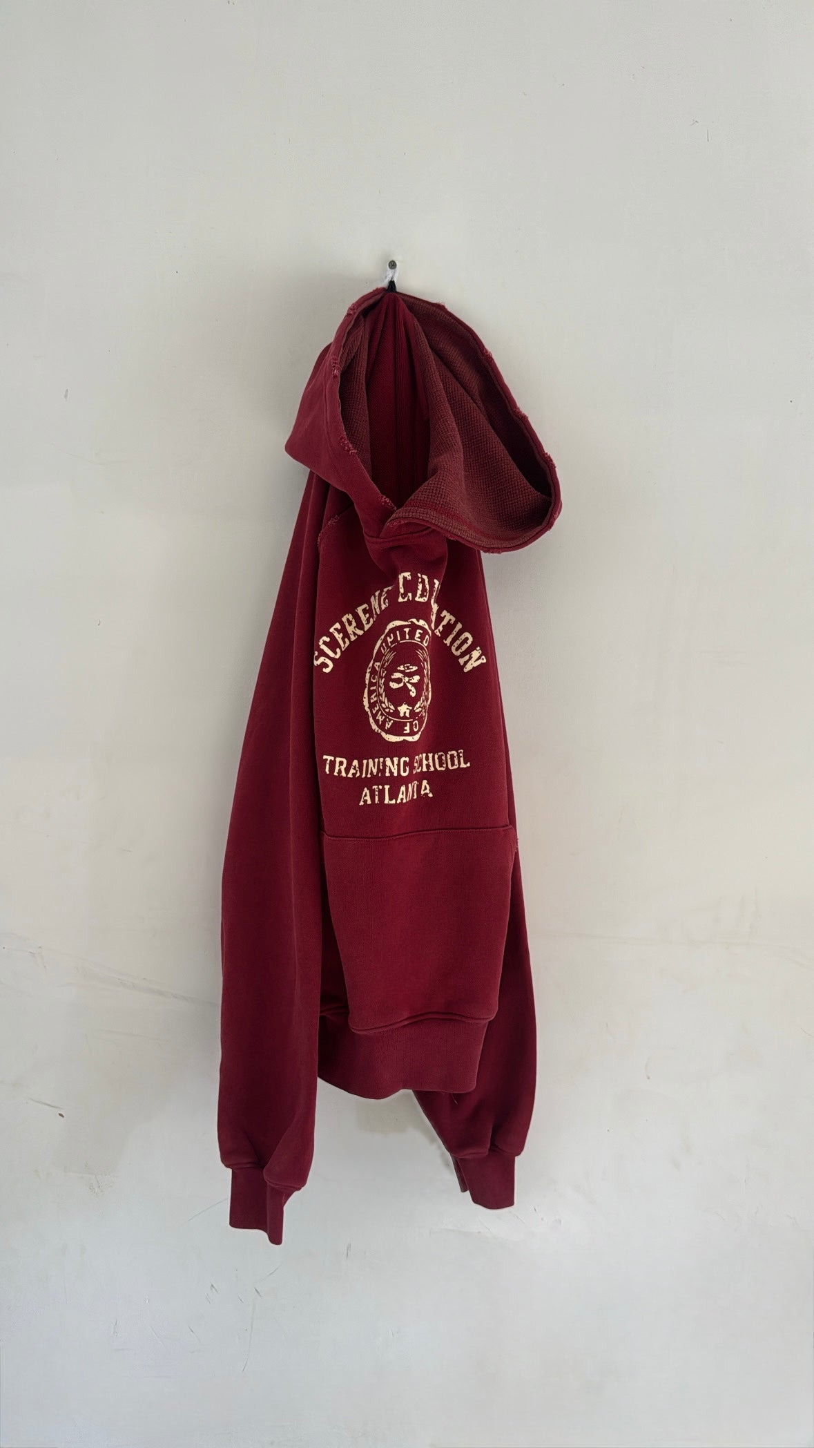 Vintage Maroon Training  Hoodie
